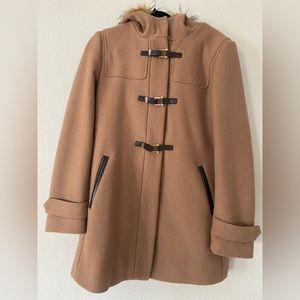 COLE HANN Signature Hooded Wool Toggle Coat Size 10 Womens